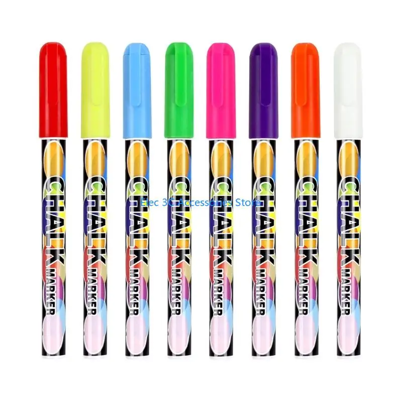 Y51A Erasable Liquid Chalk Marker Pen Set for Changeable Note on Glass Doors