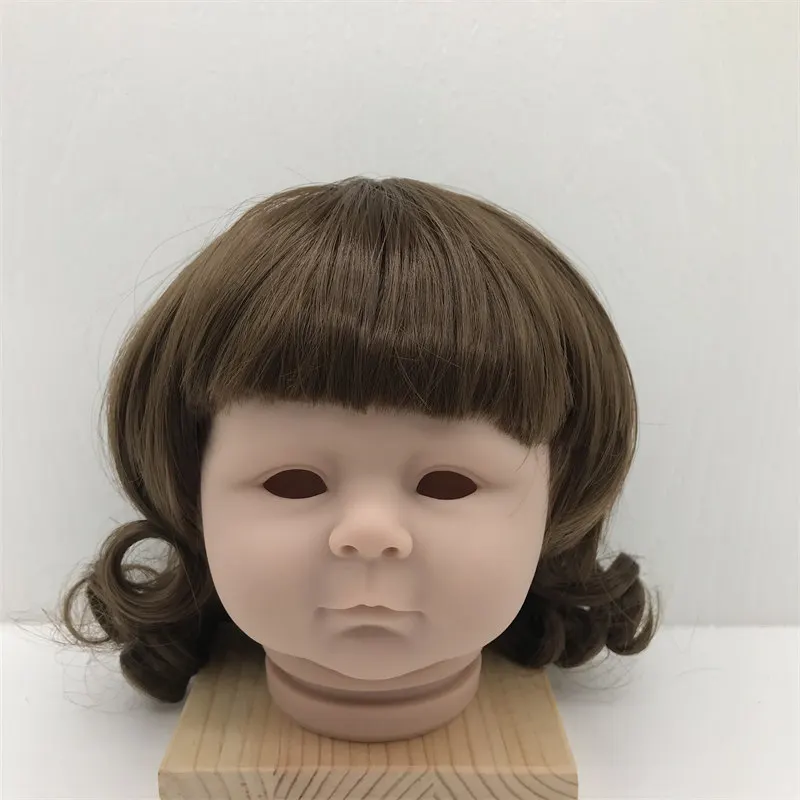 NPK Gold Curl Hair Wig For 50-58cm Reborn Dolls Hot Sell DIY Doll Accessories Fits 20-23 inch Silicone Reborn Baby Doll