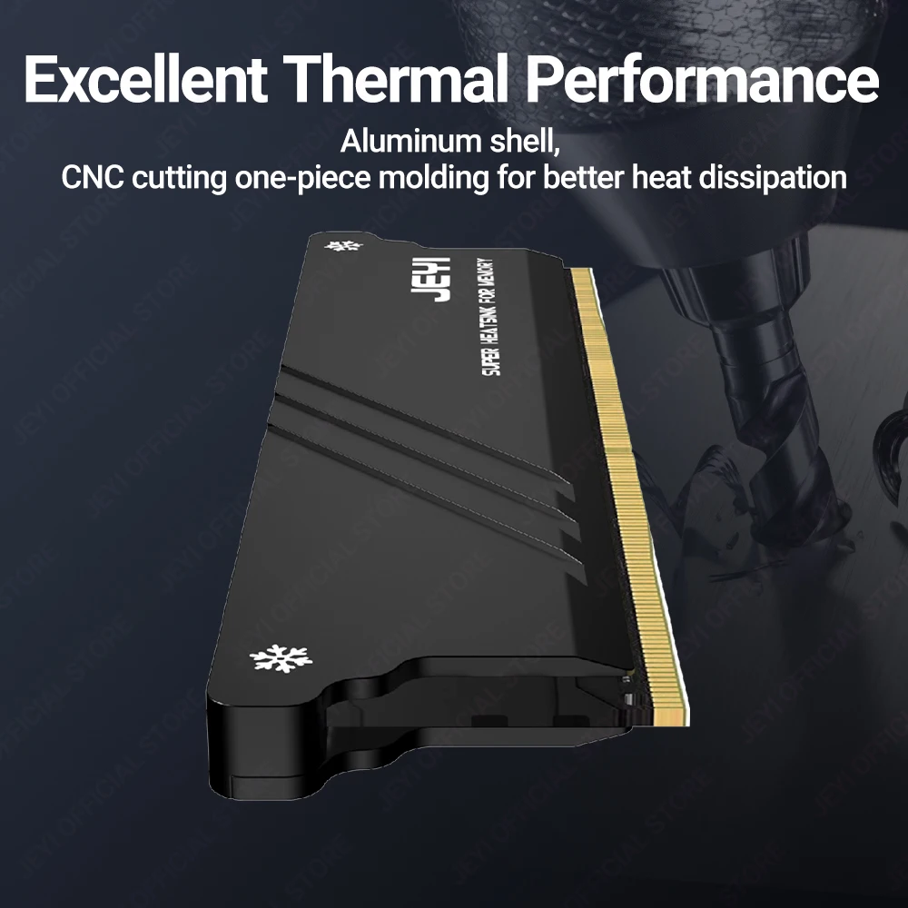 JEYI DIY Memory RAM Heatsink With Thermal Pads, Desktop RAM Cooler DDR Radiation Dissipate for PC DDR2/DDR3/DDR4/DDR5