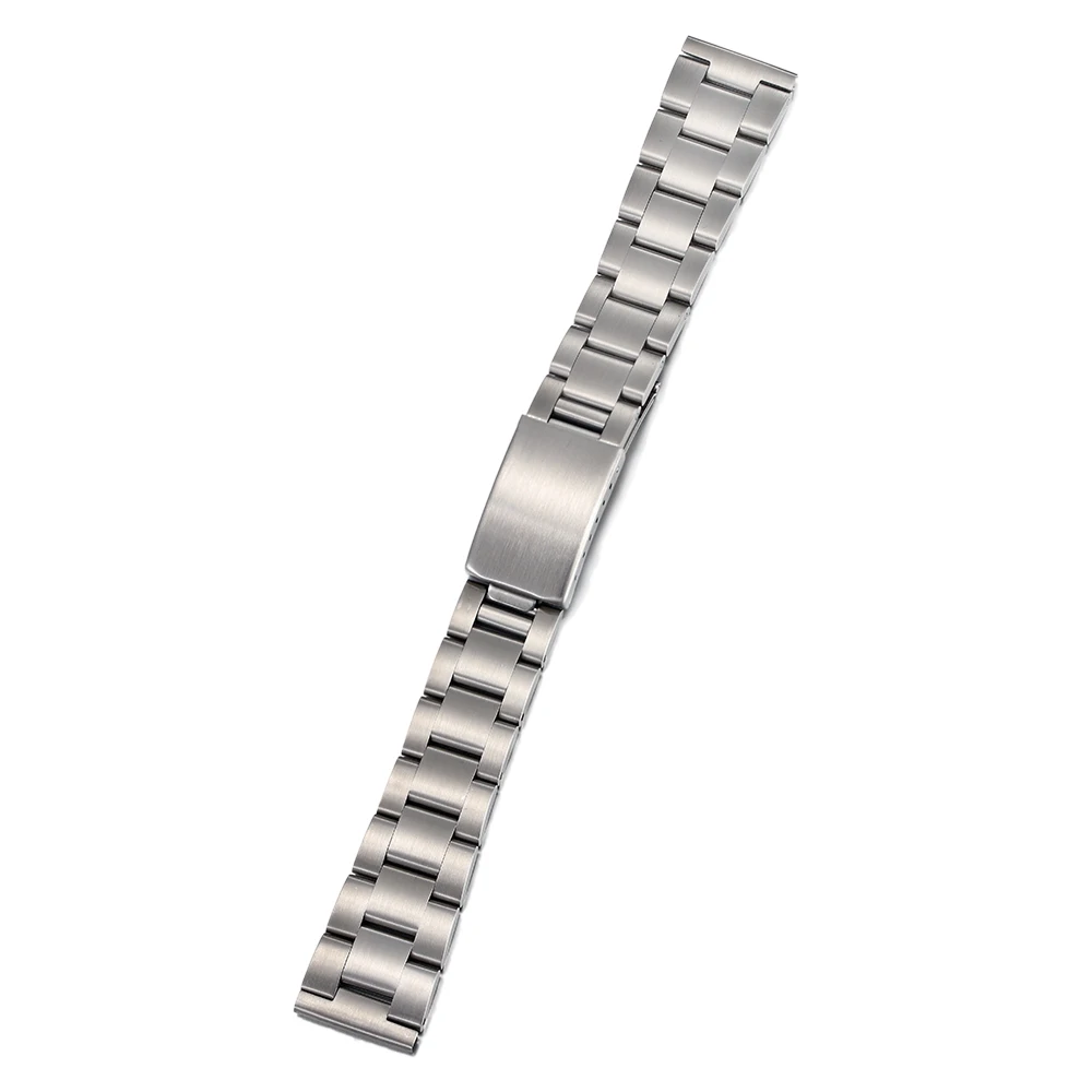 Stainless Steel 18mm 20mm Flat End Oyster Solid Bracelet Watch Strap Fit For Rlx Skx Watch