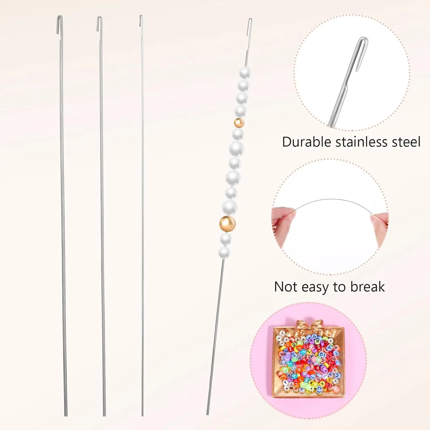 20pcs/lot Bead Needles Very Thin Needle Sewing Needles for Beads Embroidery Tool DIY Needlework