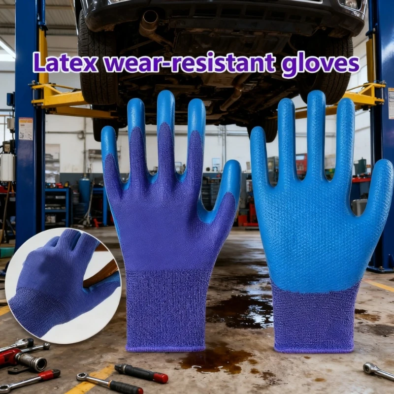1 Pair Security Protection Work Gloves Wear Resistant Work Gloves Latex Gloves for Work Labor Security Protection Accessories
