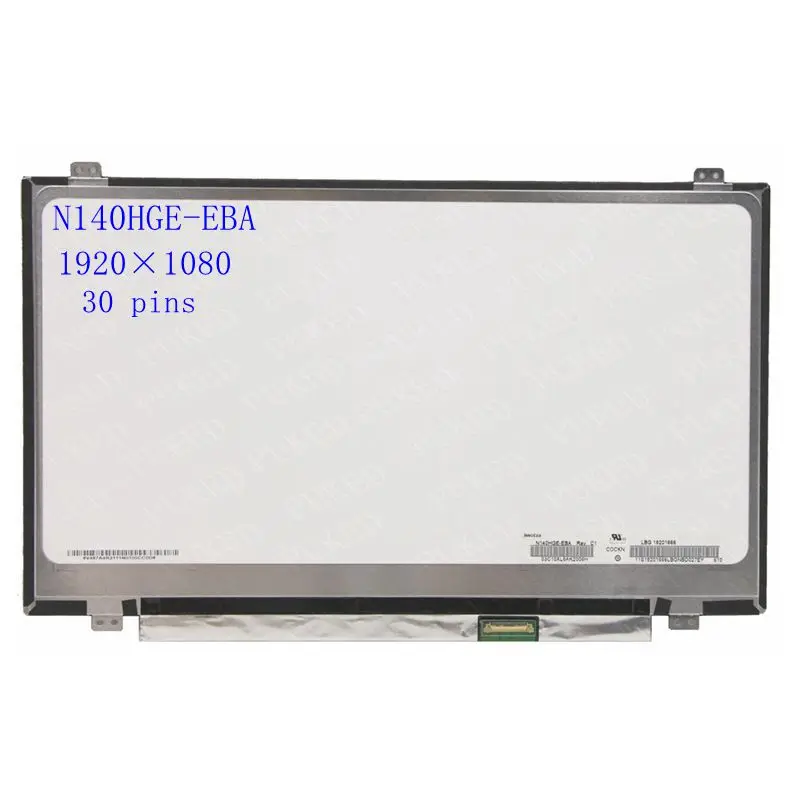 Original N140HGE-EBA fit N140HGE-EA1 N140HGE-EAA 30pins 14.0'' Slim Laptop lcd led screen matrix FHD 1920*1080