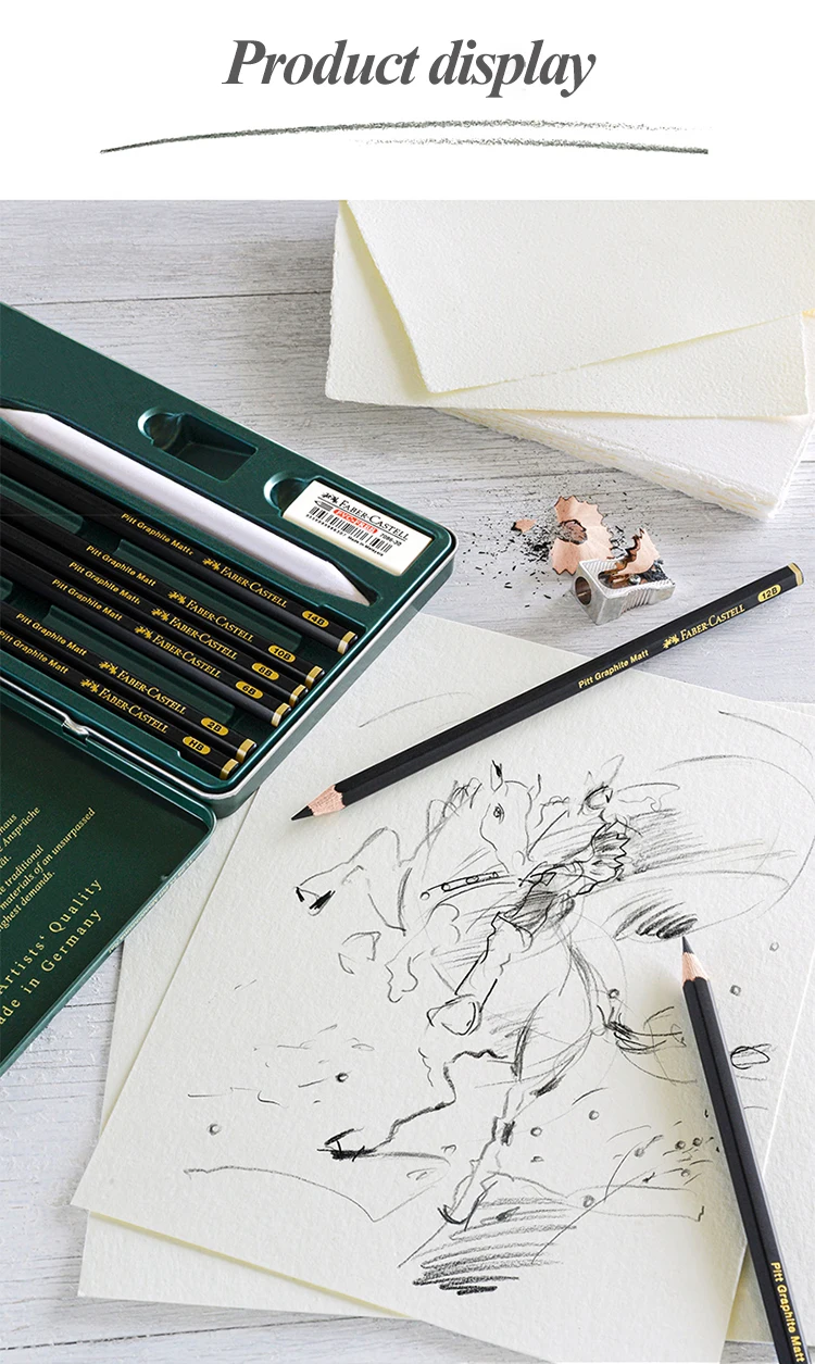 Faber-Castell Matte Sketch Pencil Painting Art Graphite Pencils Shading Writing Sketch Drawing Design Art Supplies 8/12pcs Set – Detail 18