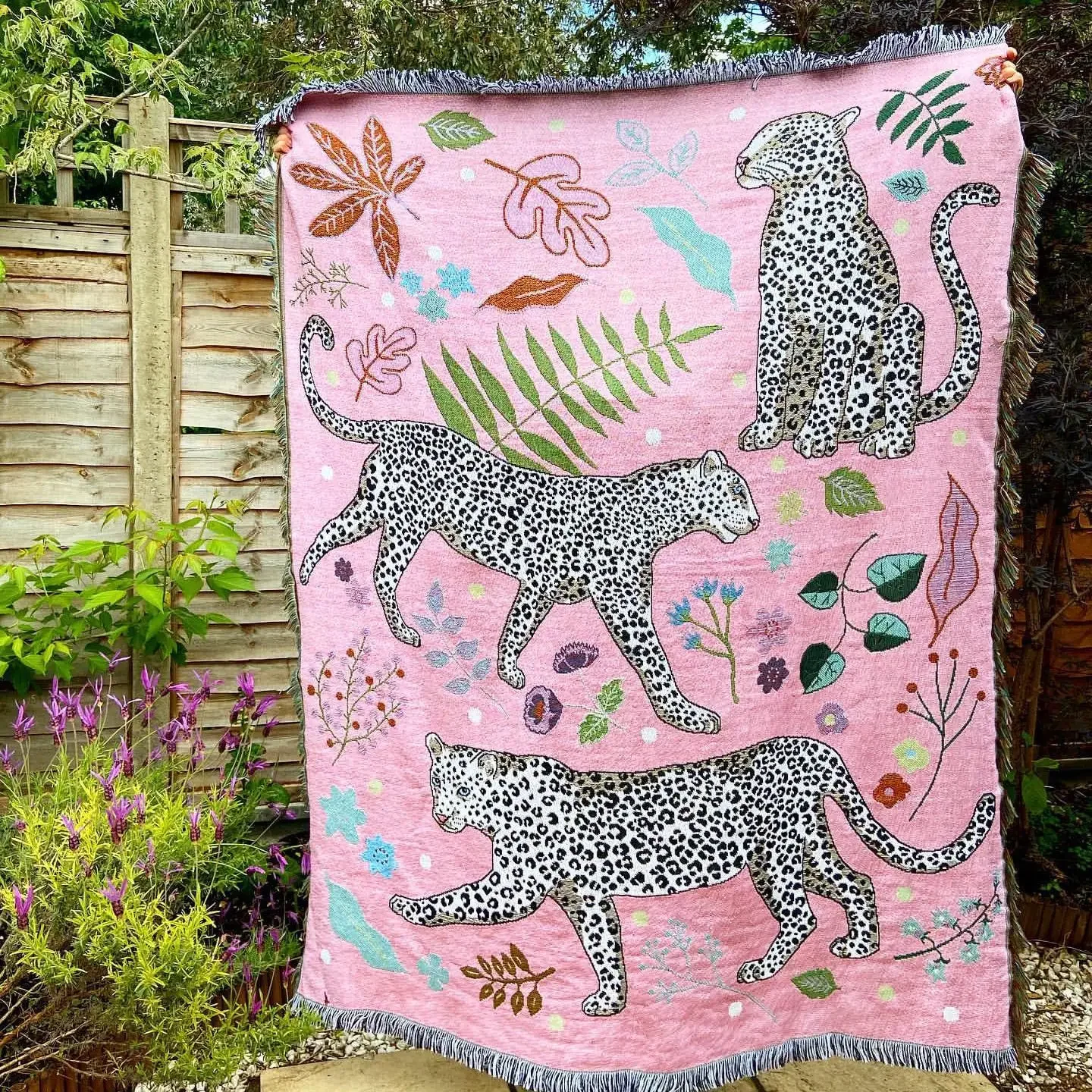 Beach Pink Blankets for Sofa Jacquard Leopard Blanket Knitted Throw Sofa Blanket Bedspread Sofa Cover Tapestry for Home Decor