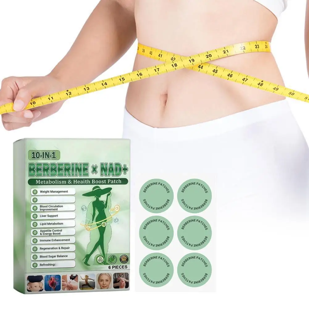 2026 Newest 10-in-1 Berberine × NAD+ Patch Weight Management Nourishes Skin Daily Figure Line Care for Women Men