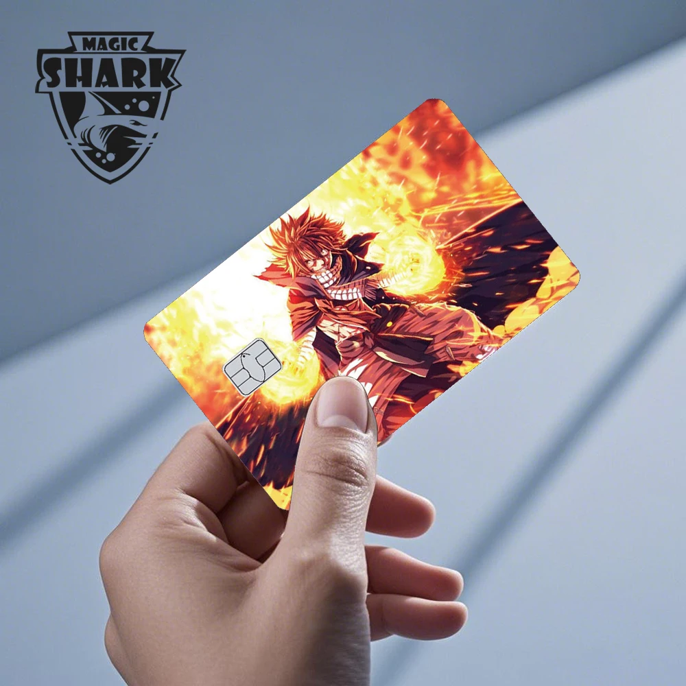 Magic Shark Cartoon Warrior Flower Rabbit Anime Chocolate PVC Sticker Film Skin Cover for Debit Credit Card