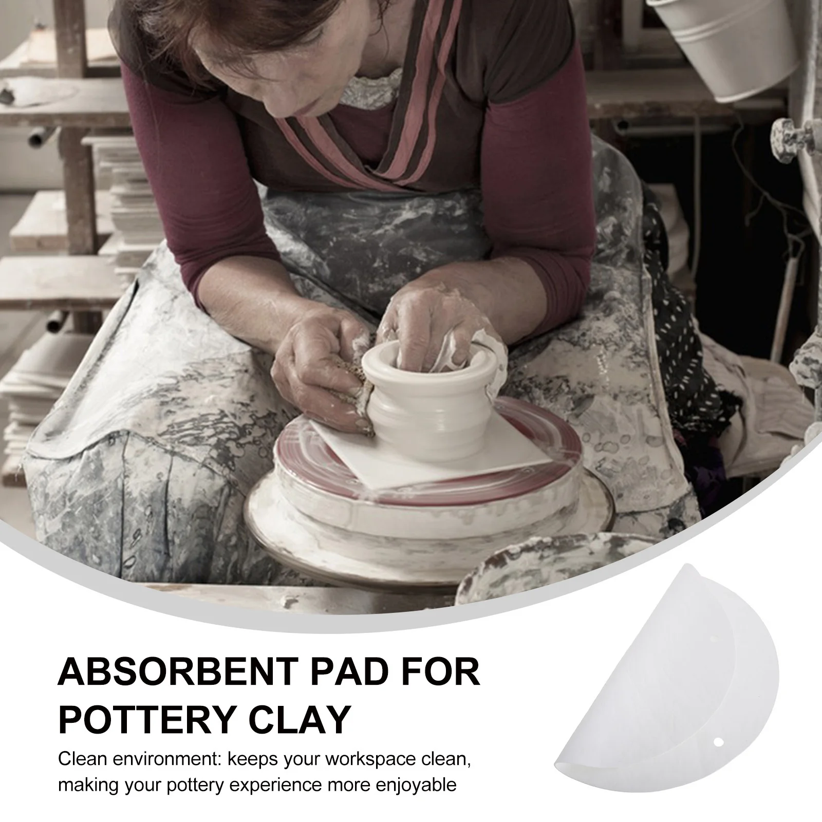 

Round Pottery Absorbent Pad For Clay Throwing Trimming High Absorbency Pva Reusable Ceramic Tool Clay Accessories