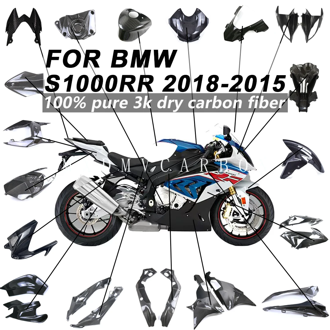 

Для BMW S1000RR 2018-2015 100% углеродное волокно мотоциклетные крылышки задняя подставка для ног детали обтекатель крылья крыло велосипед полный комплект обтекателей
