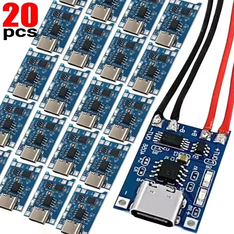 1-20Pcs Type-C/Micro/Mini USB 5V 1A 18650 Tp4056 Lithium Battery Charger Module Charging Board with Protection Function Li-Ion view 2