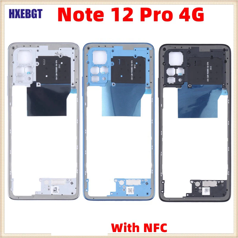 For Xiaomi Redmi Note 12 Pro 4G ‎2209116AG, 2209116AG Middle Frame Housing Bezel  Front Frame Chassis With NFC Parts