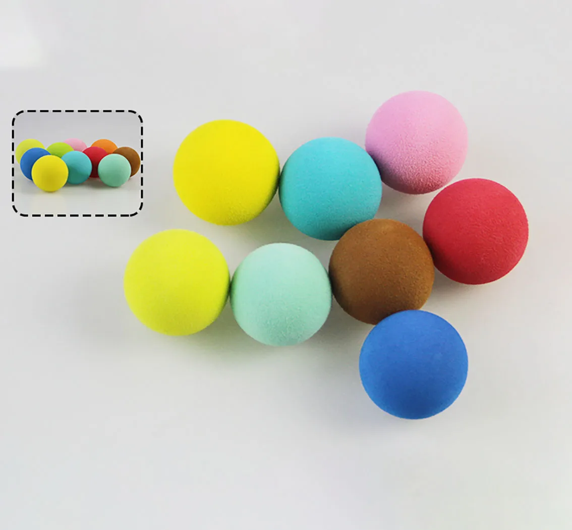 5-100Pcs 14 Colors Diameter 25mm/26mm Colorful EVA Foam Soft Sponge Ball for DIY Handmade Golf Practice Pet Toy