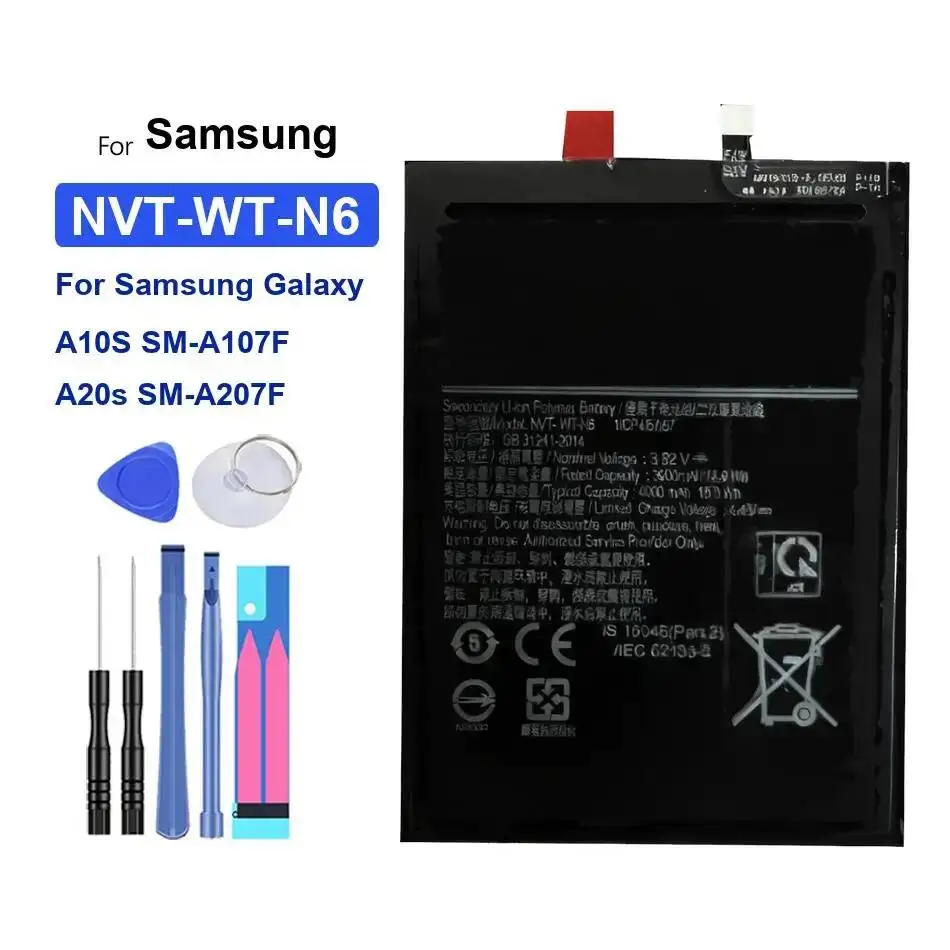 

Mobile Phone Battery For Samsung Galaxy A10S SM-A107F A20s SM-A207F 4000Mah Nvt-WT-N6 Environmentally Friendly