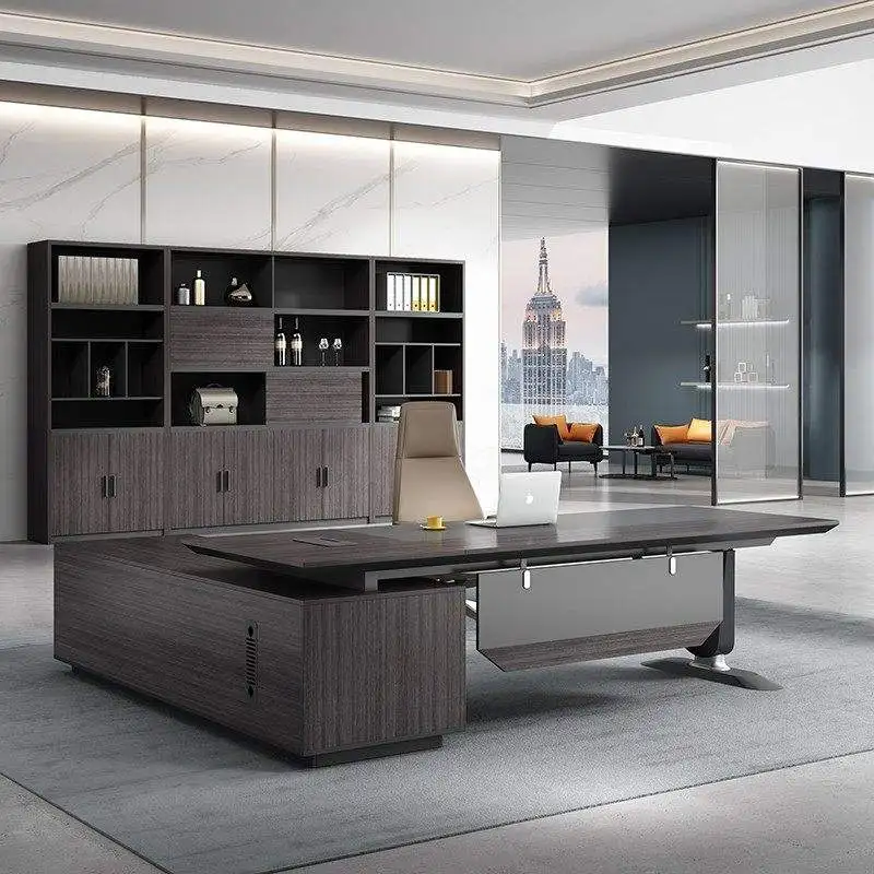 *Modern Luxury Office Furniture Executive Desk Boss Office Chair and Desk Set  Stylish Simplicity Executive Desk