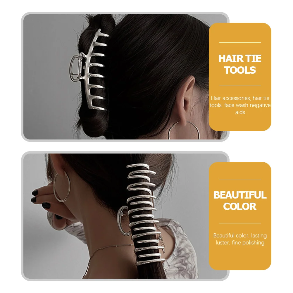 Металлический зажим для волос, элегантный нескользящий аксессуар из сплава для макияжа, душа, повседневной жизни, банкета, путешествий, зажим для волос