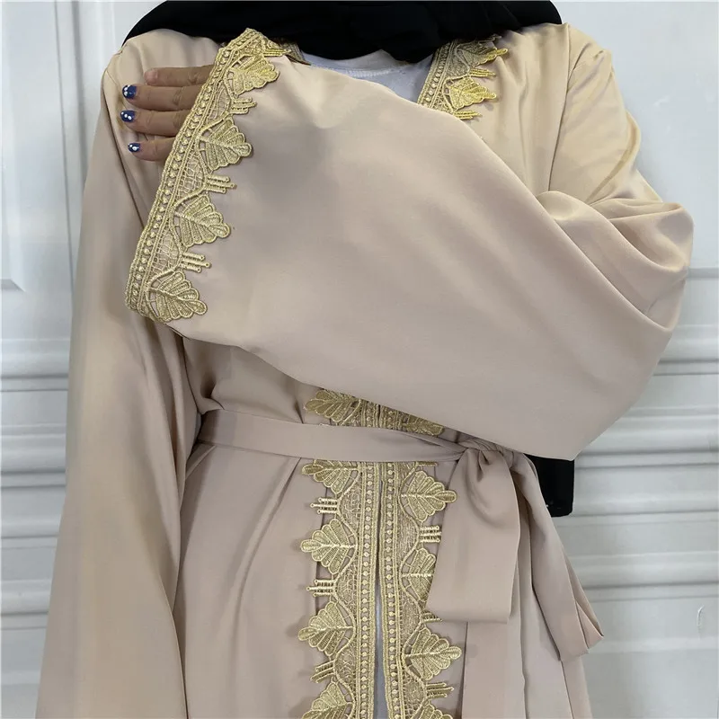 Fashion Open Abayas Muslim Women Cardigan Maxi Dress Embroidery Kimono Eid Mubarak Arab Robe Islam Dubai Turkey Abayas Caftan