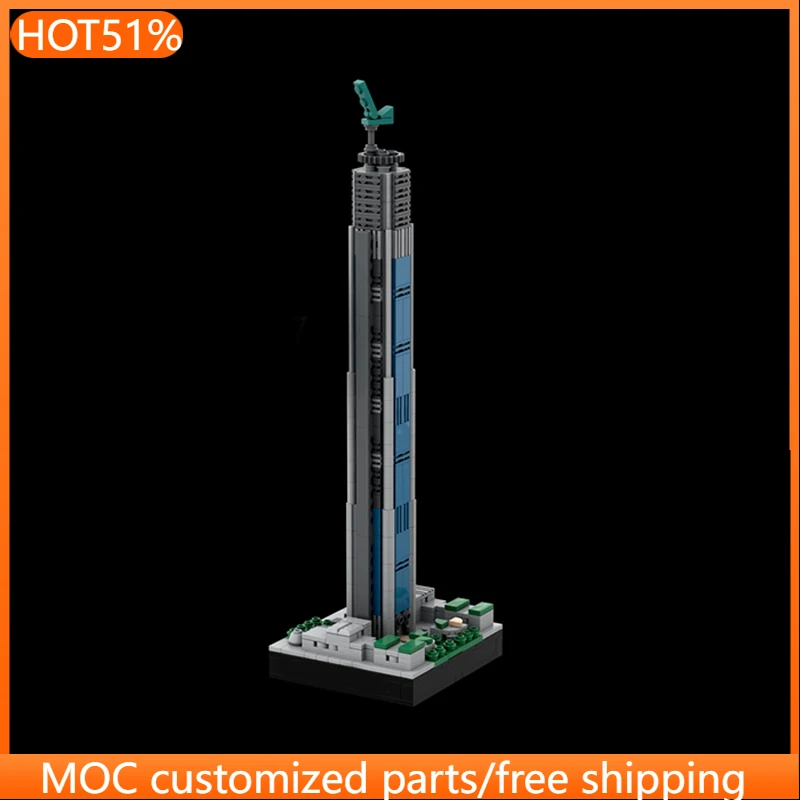 

658 деталей: Конструктор «Финансовые небоскребы» MOC, модульный, настраиваемый, креативный дизайн, DIY, игрушка-конструктор для мальчиков, подарок