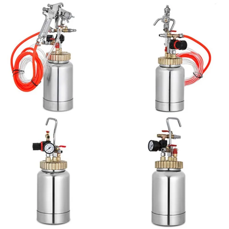 2L Water-in-Water Multi-Color Spray Gun with Pressure Tank - Electric Marble Effect Coating Machine for Interior/Exterior Walls