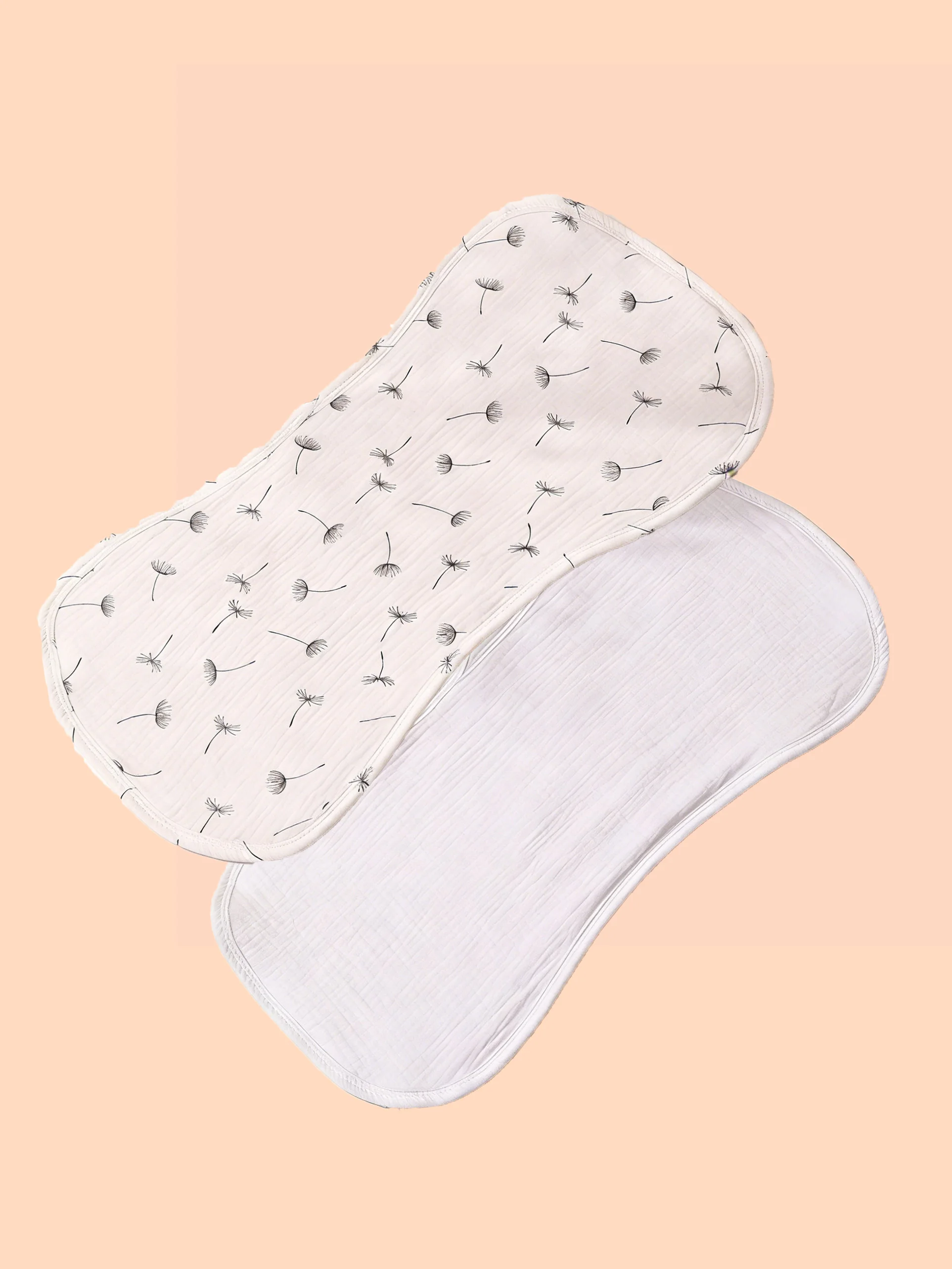 2pcs Soft 6 Layer Burp Pads High Absorbency Multi-use Baby Cloth Ideal Baby Shower Gift