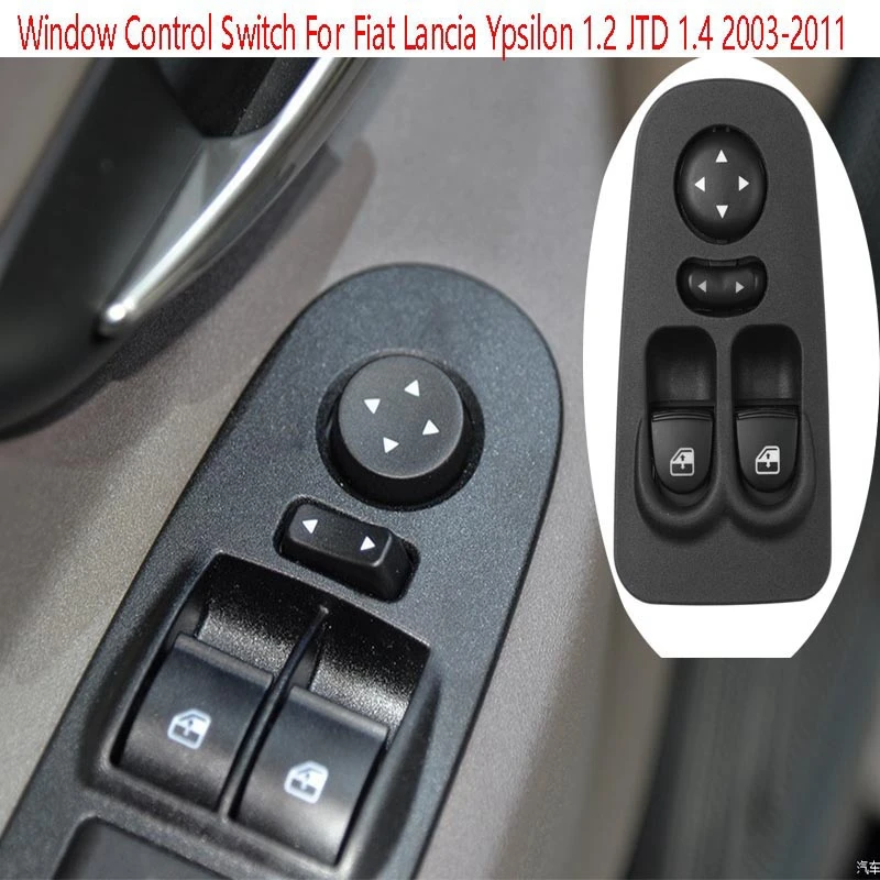 Car Front Left&Right Power Window Control Switch For Fiat Lancia Ypsilon 1.2 JTD 1.4 2003-2011 735360604 735360605