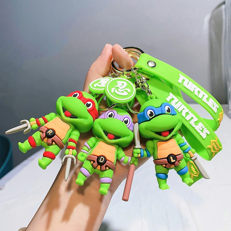 4 style Anime Ninja Turtle Figure Keychain Teenage Mutant Ninja Turtles Raphael Donatello Doll Keyring Car Key Bag Ornament Gift - view 4