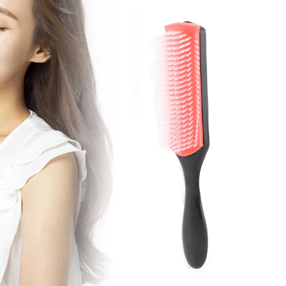 Home Use 9-Row Design 9-Row Hair Brush Detachable Professional Cushion Hair Brush Light Pink Classic Salon Hair Brush For Women view 3