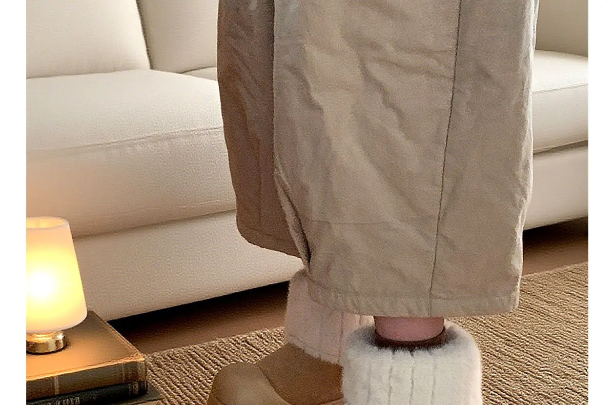 Neue Damen-Schneestiefel mit niedrigem Absatz, Markenschuhe, Winter-Knöchelstiefel zum Überziehen, warme Plüschschuhe für Damen, luxuriöse Damenmode, breite Stiefeletten – Detail 23