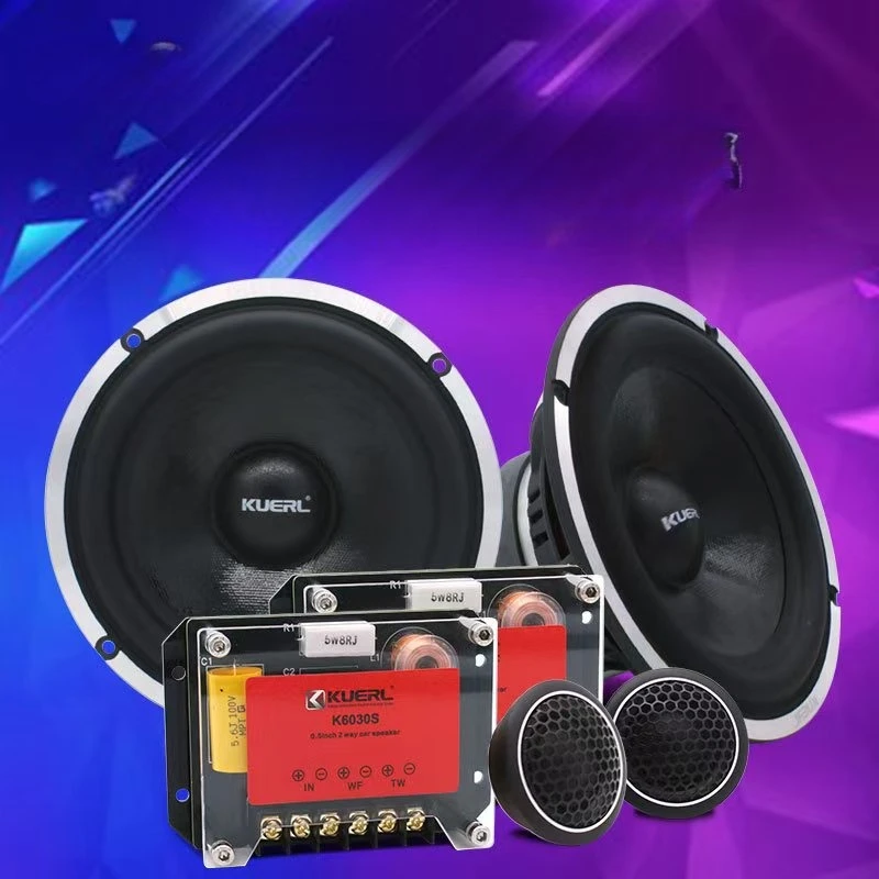 K-6030S China Manufacturer 6.5 Inch 2-way Component Speaker Car High Quality Car Audio Speaker