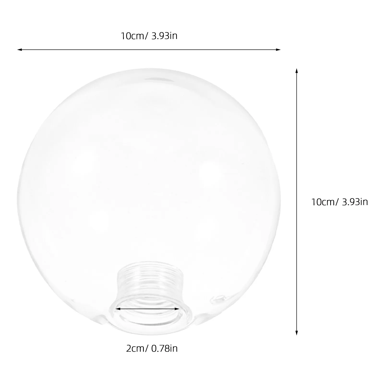 2Pcs Round Glass Globe Lamp Shade Clear Glass Shade for G9 Base Ceiling Pendant Wall Lights Elegant Minimalist Spherical Light
