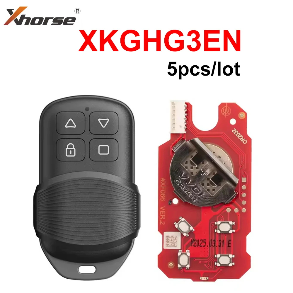 

5pcs/lot Xhorse XKGHG3EN 2nd Generation Masker Style Garage Remote 4 Buttons