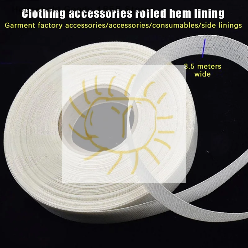 1M 3.5cm Width Horsetail Lining Curling Lining Imported Wedding Dress Fishbone Chiffon Shirt Bottom Hem Clothing Accessories