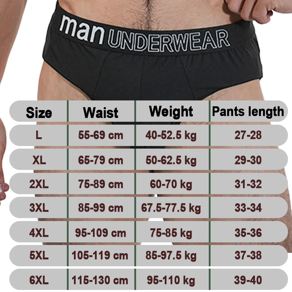 Men‘s Large Briefs Mens Comfortable Underpants Man Sexy Gifts Underwear Stunend Breathable Triangle Panties Para Hombres 2024