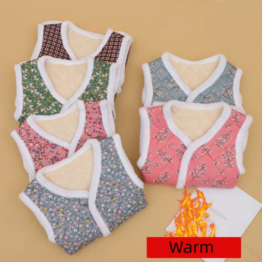 Basic Chinese stijl bloemenvest met zakken Zoet vest Dames Warm ouderen Topvest Jassen Kantoor