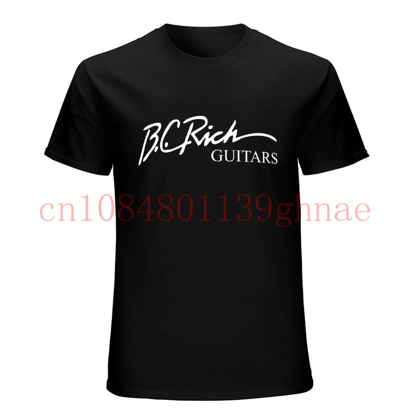 BC RICH Guitars Logo T-shirt New Black Rock Guitarist T Shirt S-4XL Metal Band T-Shirt Summer Style Men Top Tee Plus Size