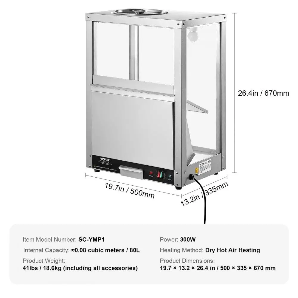 for nacho Chip Warmer 84.5QT 80L Commercial Snack Display Machine for nacho Chips Popcorn Potatoes