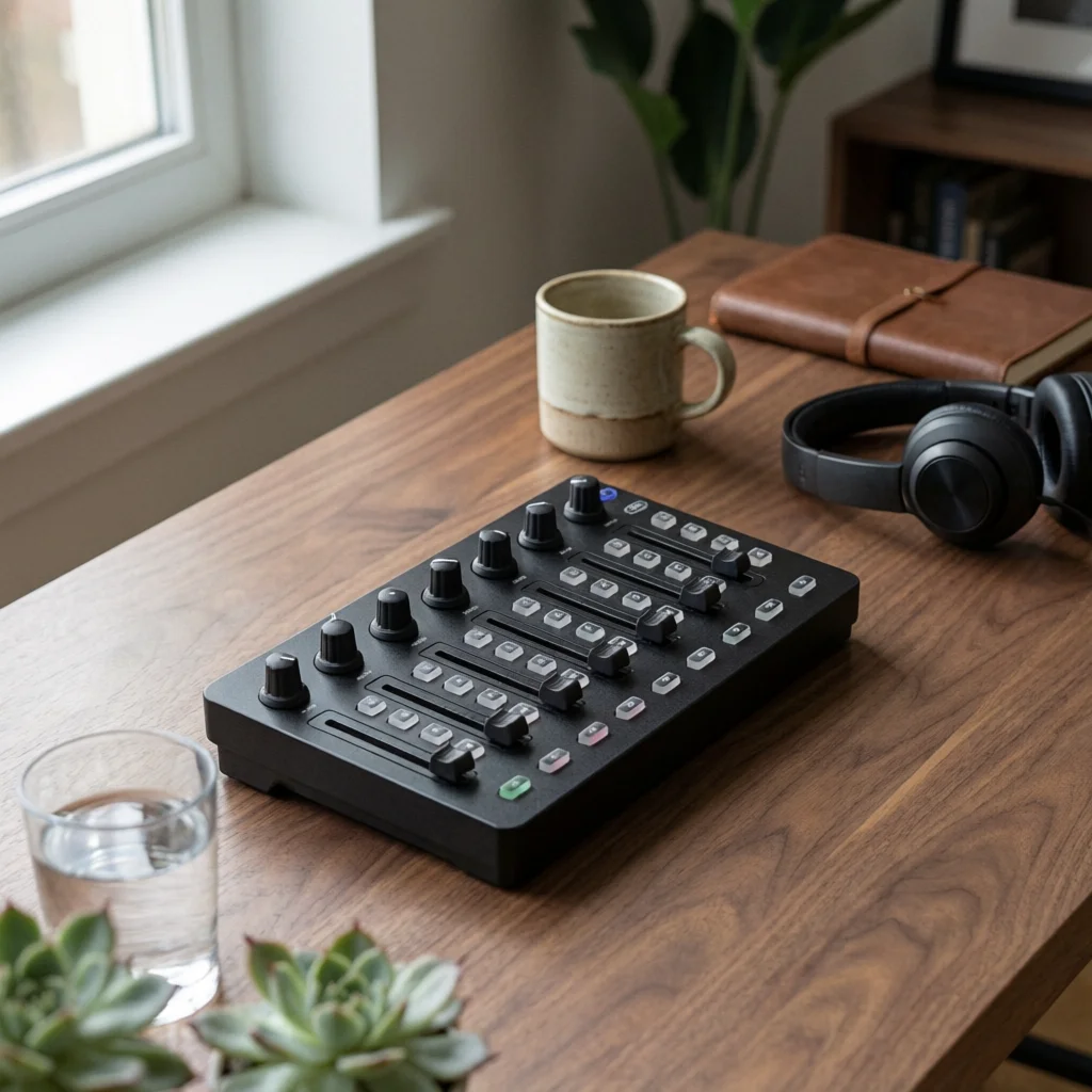 MIDI Controller with Faders Tactile USB MIDI Fader Controller Control Surface Customizable Mixing Console Multi-Channel