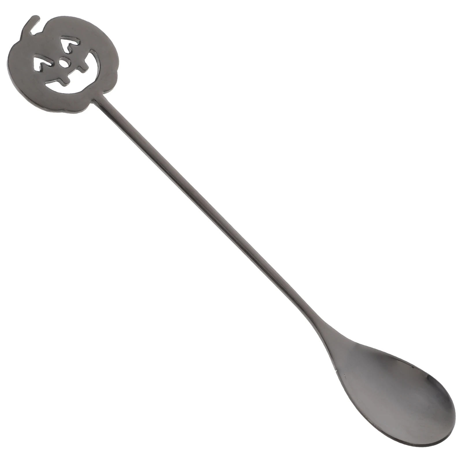 

Pumpkin Head Spoon Spoons Halloween Coffee Stirrers Black Stainless Steel Gothic
