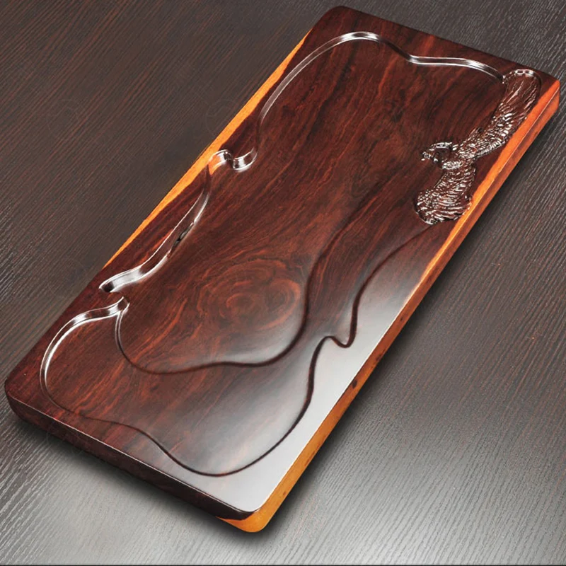 Office Drainage Tea Tray Tableware Coffee Coasters Rectangle Vintage Tea Tray Wooden Serving Bandeja Madera Home Decorationgs