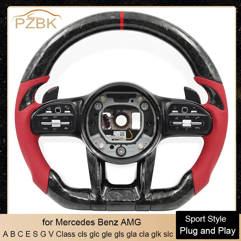 Sport Forged Steering Wheel Full Set for Mercedes Benz AMG W204 W205 W212 W213 CLA CLE C300 E53 E45 GLE63 W220 W166 W177 W176