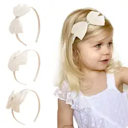 Oaoleer Pearl Bows Hairband Sweet Girls White Rhinestone Headband For Girls Boutique Hairbands Kids Hair Accessories Gifts