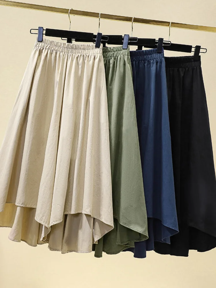 

Oversized Women's Pants Summer New In Nine Point Pants Divided Skirt Relaxed Loose Fitting Irregular Wide Leg Pants Trousers