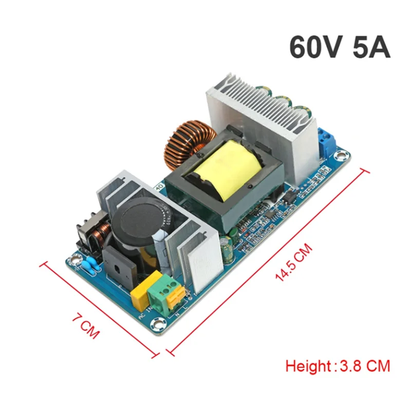 AA87 تحويل مجلس الطاقة عالية الطاقة وحدة الطاقة الصناعية العارية مجلس AC-DC إمدادات الطاقة 60V5A
