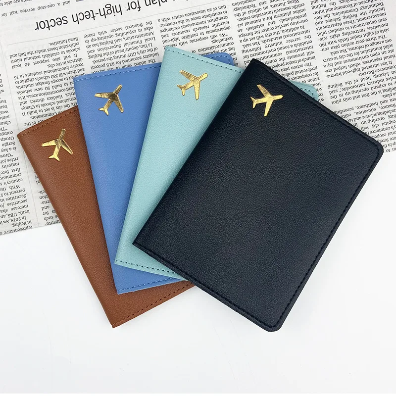 PU Leather Travel Passport Protective Case Thickened Passport Holder Case