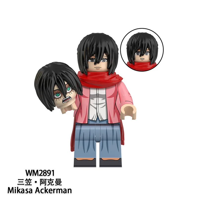 Anime Chainsaw Man Denji Mini-Bausteine Actionfiguren Attack on Titan Charaktere Bauklötze für Spielzeug Geschenke Kinder
