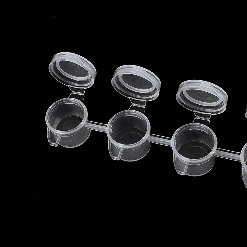 120 Strip 720 Pots 3Ml Empty Paint Strips,Paint Container Strips Cup Pots Clear Plastic Storage Containers For Classroom