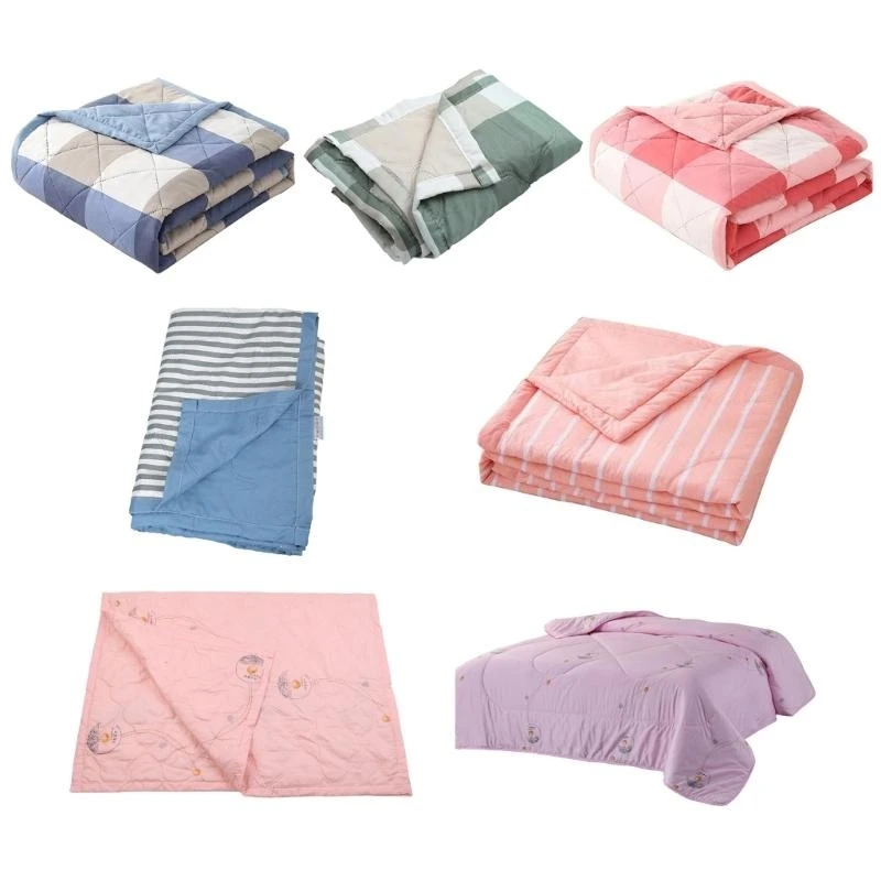 

G6KF Cooling Blankets Comforter Breathable Cotton Fiber Cooling Quilt Comfortable