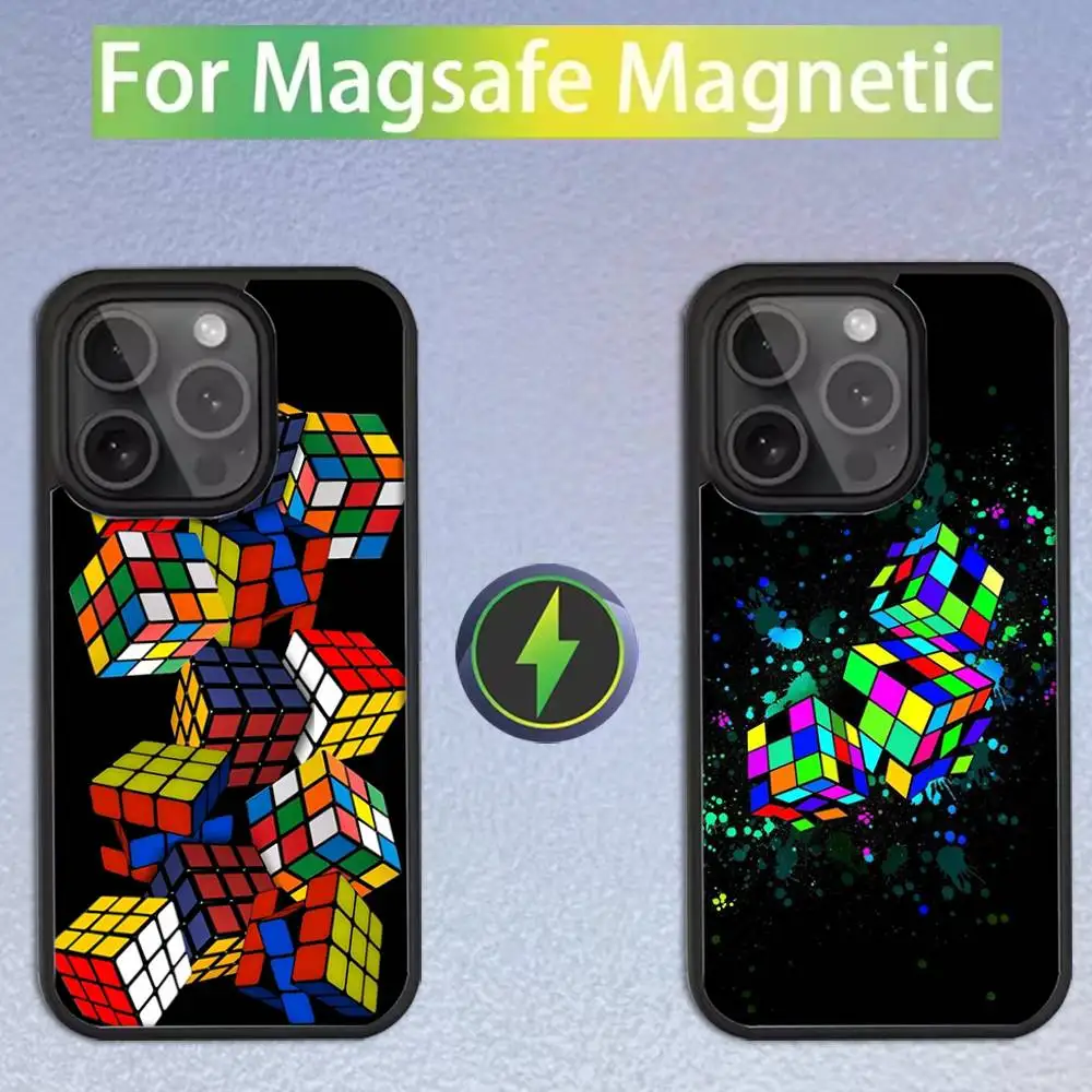 

Cool Funny Rubiks Cube Phone Case For iPhone 16,15,14,13,12,11,Pro,Max,Plus,Mini,SE Magsafe Magnetic Wireless Charging