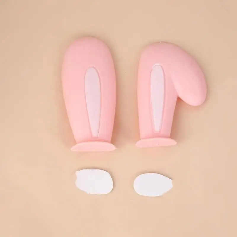1Pair/set Cute Rabbit Ears Motorcycle Helmet Waterproof Motocross Full Face Off Road Helmet Accessories Sticker Auto Styling
