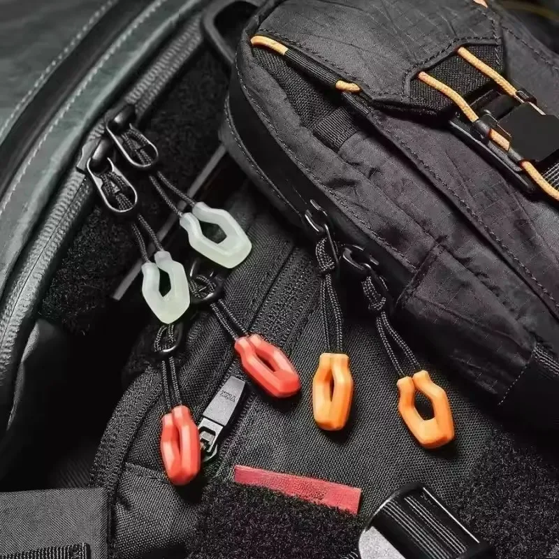 1-12 Stück Leuchtende Reißverschluss-Züge, praktische Reißverschluss-Verlängerungen, Rucksack-, Jacken- und Zelt-Reißverschluss-Zubehör, Reißverschluss-Züge, Schieber, Kopf, Werkzeug – Detail 8