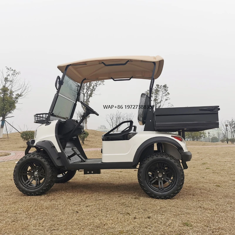72 Volt Electric Golf Buggy Cart with Cargo Box Lithium Battery Powered Golf Cart